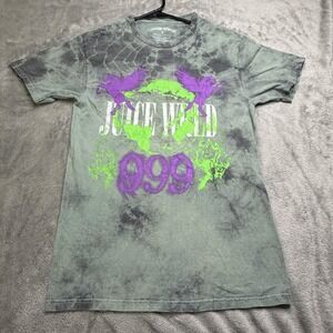 Juice Wrld Shirt Mens Small Green Purple 999 Tie Dye Rap Graphic Tee Music
